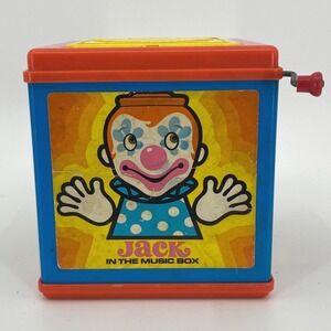 Vintage Jack In The Music Box 1976 Mattel Clown Pop Goes The Weasel, Sound Works